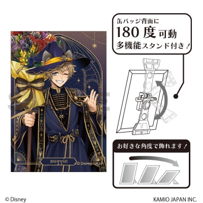 【グッズ-バッチ】『ディズニー ツイステッドワンダーランド』 グリッターアート缶バッジ ラギー・ブッチ ブルームバースデー