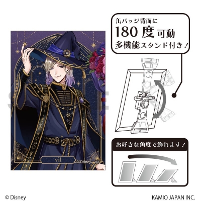 【グッズ-バッチ】『ディズニー ツイステッドワンダーランド』 グリッターアート缶バッジ ヴィル・シェーンハイト ブルームバースデー