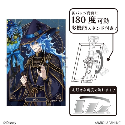 【グッズ-バッチ】『ディズニー ツイステッドワンダーランド』 グリッターアート缶バッジ イデア・シュラウド ブルームバースデー