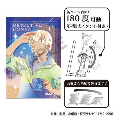 【グッズ-バッチ】名探偵コナン グリッターアート缶バッジ 安室透 天体観測 クラパレット