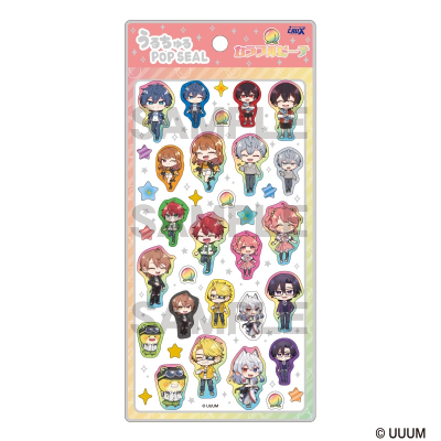 【グッズ-シール】カラフルピーチ うるちゅるPOP SEAL 笑顔 ミニキャラ