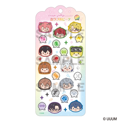 【グッズ-シール】カラフルピーチ ドロップジェリーシール デフォルメ