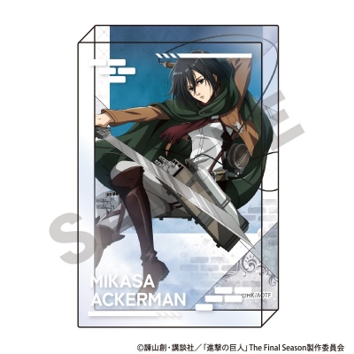 【グッズ-置きもの】進撃の巨人 アクリルブロック ミカサ アクション