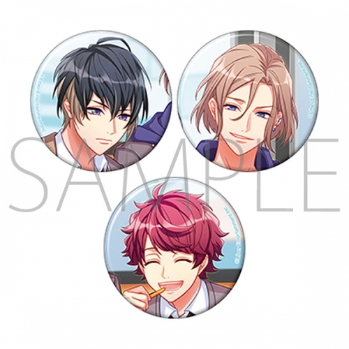 新品☆A3！☆冬組【有栖川誉】アニカフェ☆等身☆ハート型缶バッジ