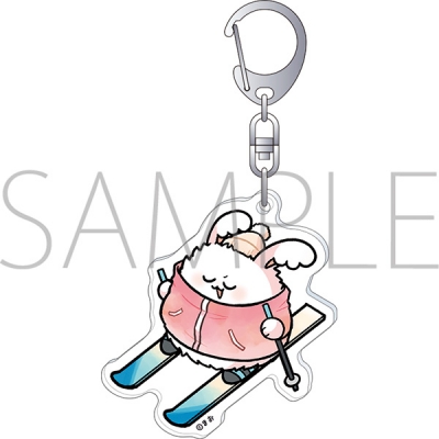【グッズ-キーホルダー】まお アクリルキーホルダー/スキーうさまおくん