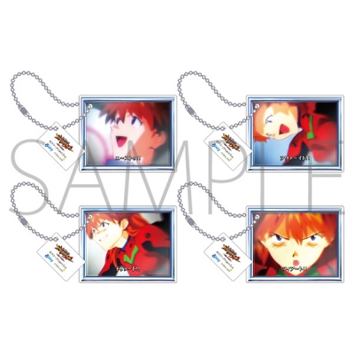 【グッズ-キーホルダー】エヴァンゲリオン アクリルキーホルダー4個セット/キャラ連続予告(惣流・アスカ・ラングレー)