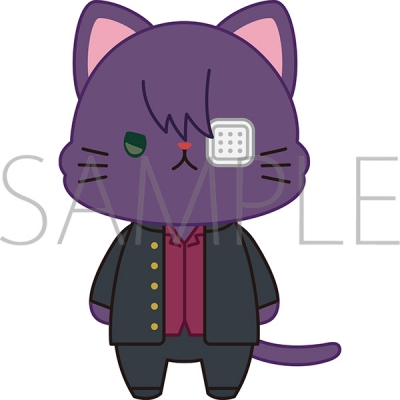 【グッズ-キーホルダー】3年Z組銀八先生 withCAT アイマスク付きぬいぐるみキーホルダー/高杉晋助