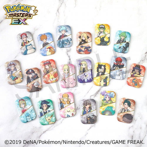グッズ-バッチ】『ポケモンマスターズ EX』 スクエア缶バッジ/ノボリ 