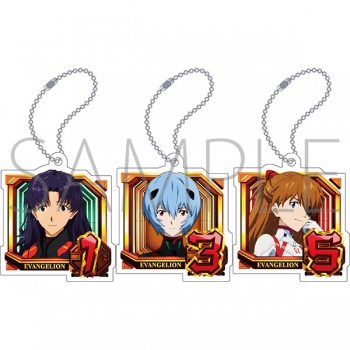 グッズ-キーホルダー】エヴァンゲリオン アクリルキーホルダー3個 