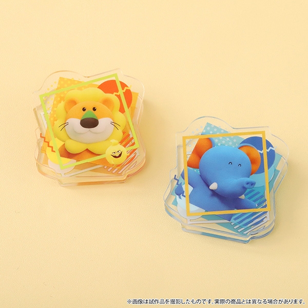 【グッズ-クリップ】オリジナル たべっ子どうぶつ THE MOVIE　アクリルクリップセット／Aらいおんくん・ゴッチャン&ぞうくん