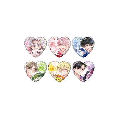 【グッズ-バッチ】多聞くん今どっち!? ホログラムハート型キャラバッジコレクション