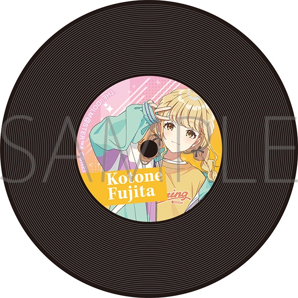 【グッズ-コースター】学園アイドルマスター レコード風コースター/藤田ことね