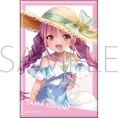 【グッズ-バッチ】ヘブンバーンズレッド スクエア缶バッジ/國見タマ