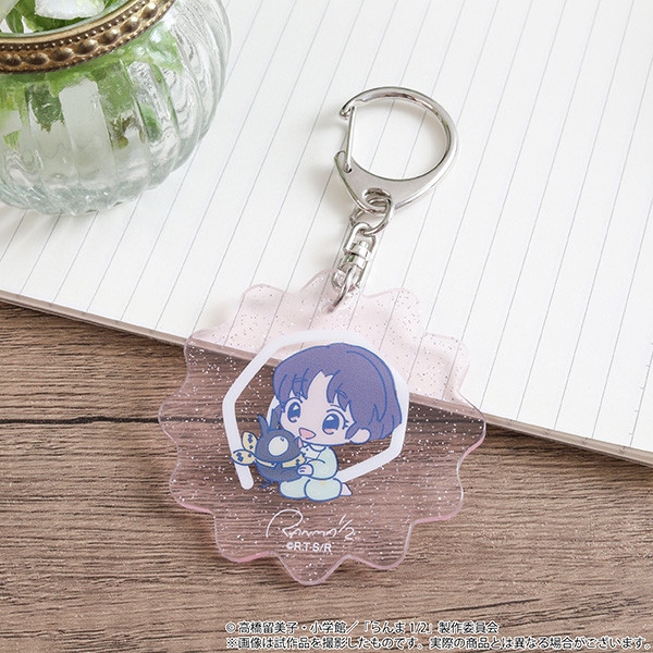 【グッズ-キーホルダー】らんま1/2 ラメアクリルキーホルダー／あかね＆Pちゃん