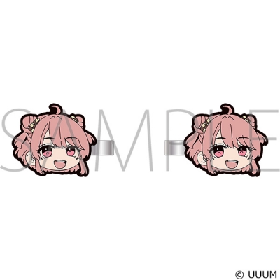 【グッズ-ヘアバンド】カラフルピーチ  前髪クリップ/のあ