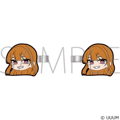 【グッズ-ヘアバンド】カラフルピーチ  前髪クリップ/えと