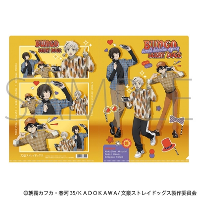 【グッズ-クリアファイル】文豪ストレイドッグス クリアファイル/中島敦、太宰治、江戸川乱歩