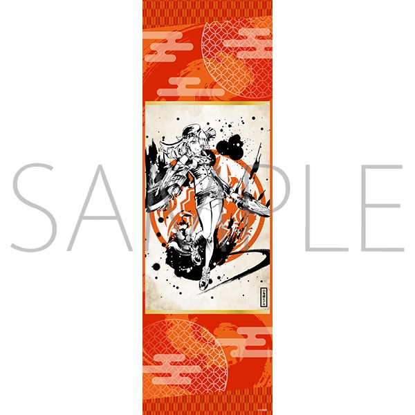 【グッズ-タペストリー】ホロライブ 掛け軸風タペストリー／墨彩の宴ver.　小鳥遊キアラ