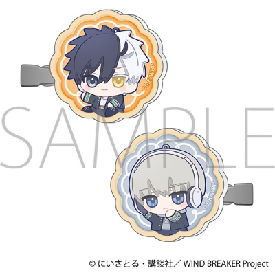 【グッズ-ヘアバンド】WIND BREAKER アクリルヘアクリップセット/桜 遥&梶 蓮 ぬいパル すきっぷ