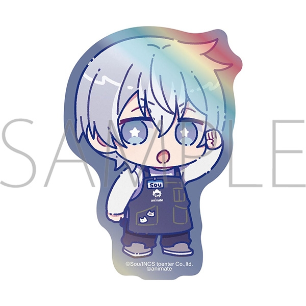 【グッズ-ステッカー】Sou オーロラステッカー／アニメイト店員
