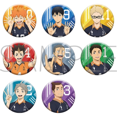 【グッズ-バッチ】ハイキュー!! トレーディング缶バッジ みんなの背番号!【全8種】
