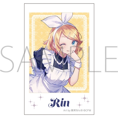 【グッズ-ブロマイド】初音ミクシリーズ チェキプリント/鏡音リン メイド&執事 Art by 藤実なんな