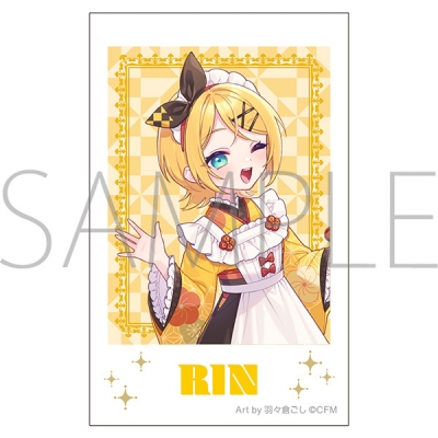 【グッズ-ブロマイド】初音ミクシリーズ チェキプリント/鏡音リン 和風喫茶 Art by 羽々倉ごし