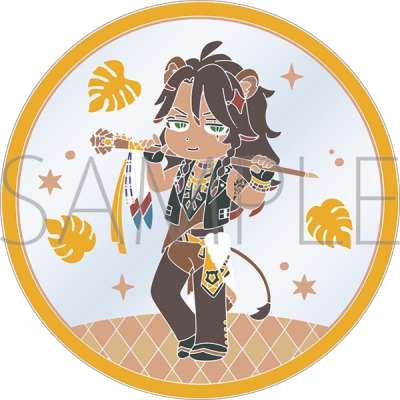 【グッズ-コースター】ディズニー ツイステッドワンダーランド ザ アニメーション クリアラバーコースター/レオナ・キングスカラー