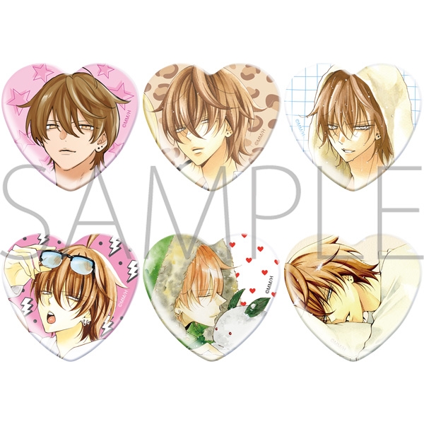 【グッズ-バッチ】ミユキ蜜蜂  ハート形キャラバッジコレクション／なまいきざかり。