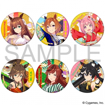 グッズ-バッチ】ウマ娘 プリティーダービー 和紙風缶バッジ 