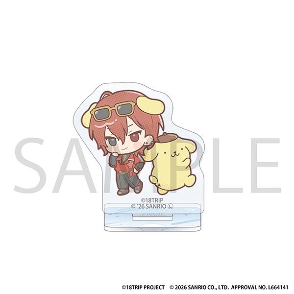 【グッズ-スタンドポップ】18TRIP ミニアクリルスタンド/西園 練牙×ポムポムプリン サンリオキャラクターズ
