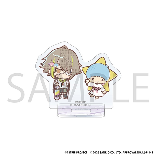 【グッズ-スタンドポップ】18TRIP ミニアクリルスタンド/白光 琉衣×リトルツインスターズ (キキ) サンリオキャラクターズ