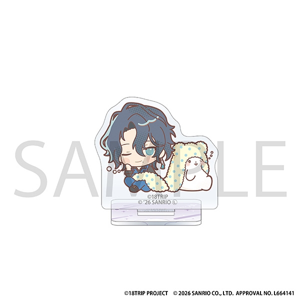 【グッズ-スタンドポップ】18TRIP ミニアクリルスタンド/棗 夜鷹×まるもふびより サンリオキャラクターズ