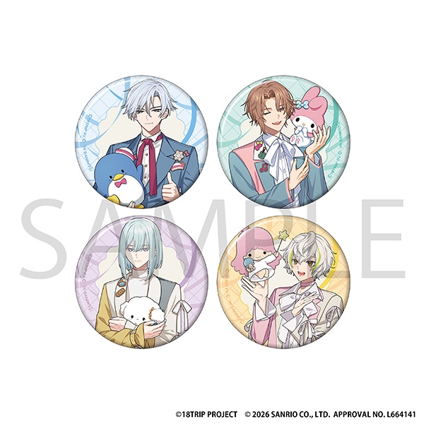【グッズ-バッチ】18TRIP 缶バッジセット/サンリオキャラクターズ