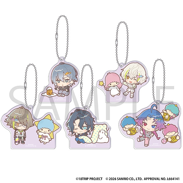【グッズ-キーホルダー】18TRIP アクリルキーホルダーコレクション/夜班 サンリオキャラクターズ
