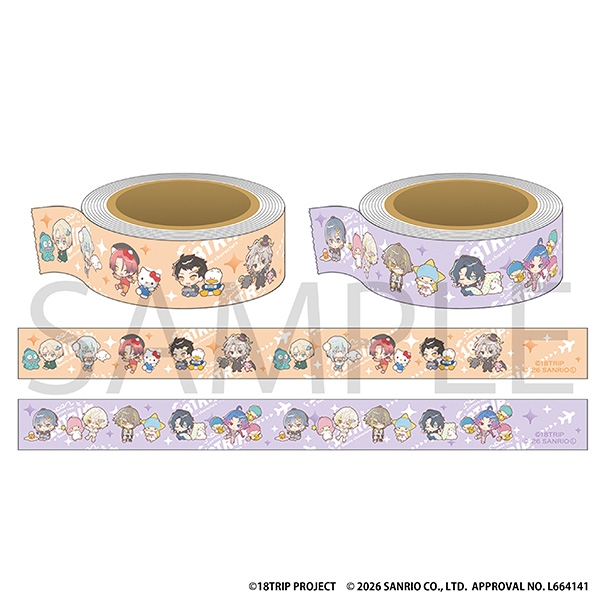 【グッズ-文房具】18TRIP マスキングテープセット/夕・夜班 サンリオキャラクターズ