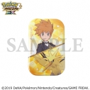 【グッズ-バッチ】『ポケモンマスターズ EX』 スクエア缶バッジ/グリーン(チャンピオン)&サンダーの画像