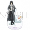 【グッズ-スタンドポップ】夏目友人帳 アクリルスタンド/的場静司&ニャンコ先生 あったかコーデVer.の画像