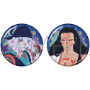 【グッズ-バッチ】劇場版モノノ怪 第三章 蛇神 缶バッジセット(アニメイト描き下ろし)の画像