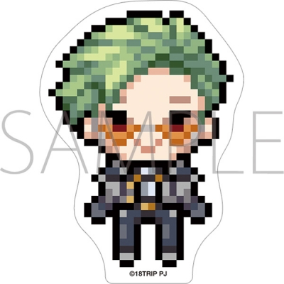 【グッズ-ステッカー】18TRIP ステッカー/雁金 朔次郎 ドットイラスト