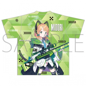 グッズ-Tシャツ】ブルーアーカイブ フルグラフィックTシャツ／ミドリ 