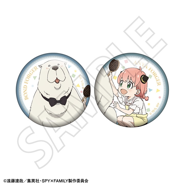 SPY×FAMILY 缶バッジセット/アーニャ・フォージャー&ボンド・フォージャー(トリマー)