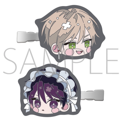 【グッズ-ヘアバンド】ナカまであいして ラバー前髪クリップ