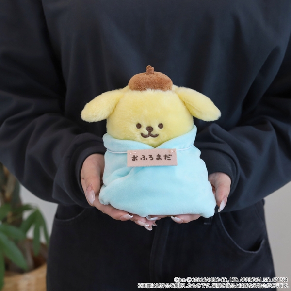 【グッズ-マスコット】サンリオキャラクターズ ポムポムプリン おふろまだマスコット
