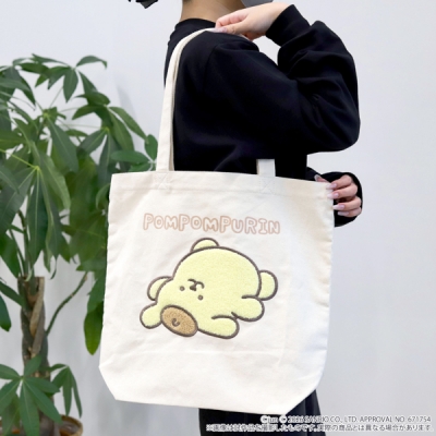 【グッズ-バッグ】サンリオキャラクターズ ポムポムプリン 今日はもうむりしないトートバッグ