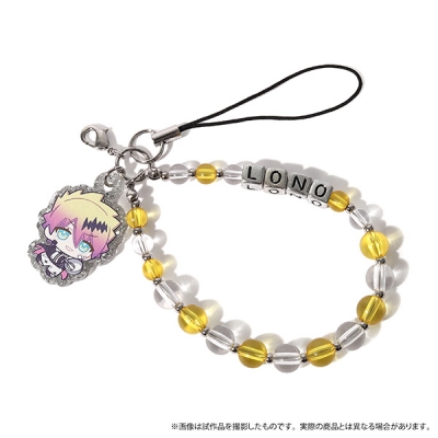 【グッズ-ストラップ】悪魔執事と黒い猫 放課後メイツ ビーズストラップ/ロノ ぬいパル すきっぷ