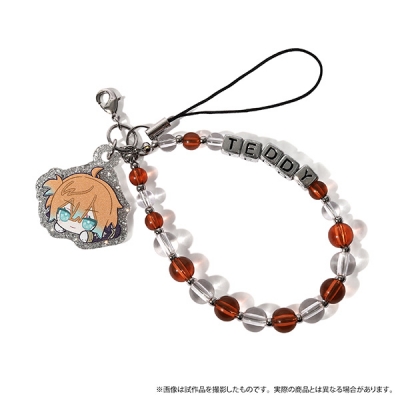 【グッズ-ストラップ】悪魔執事と黒い猫 放課後メイツ ビーズストラップ/テディ ぬいパル すきっぷ