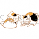 【グッズ-ピンバッチ】夏目友人帳 ニャンコ先生ピンズセットの画像