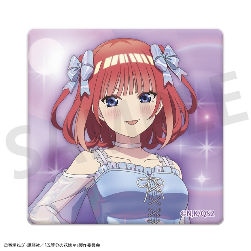 【グッズ-バッチ】五等分の花嫁＊ スクエア缶バッジ 中野二乃