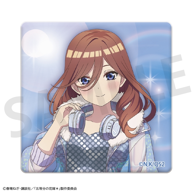 【グッズ-バッチ】五等分の花嫁＊ スクエア缶バッジ 中野三玖